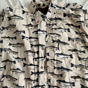 Button down with fish print